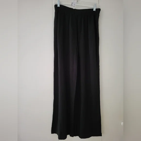 NWT Vintage Saks Fifth Avenue Classic Textured Black Trousers Sz L - Picture 1 of 4